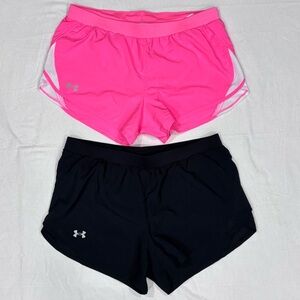 Under Armour Women's Athletic Running Gym Shorts Lot Of 2 Size Large Loose Fit